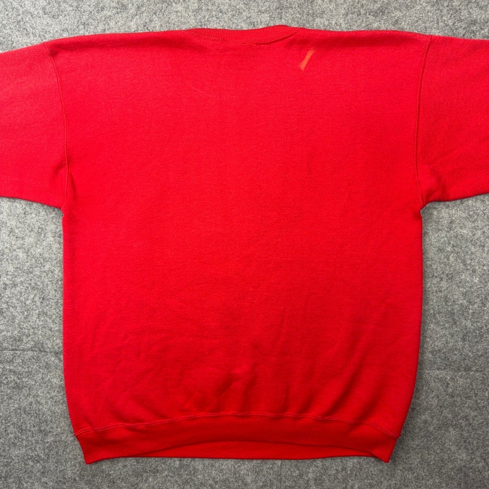 VTG Chicago Bulls Sweatshirt Mens Large Red Graphic Fleece Crewneck NBA 90s - Picture 9 of 13